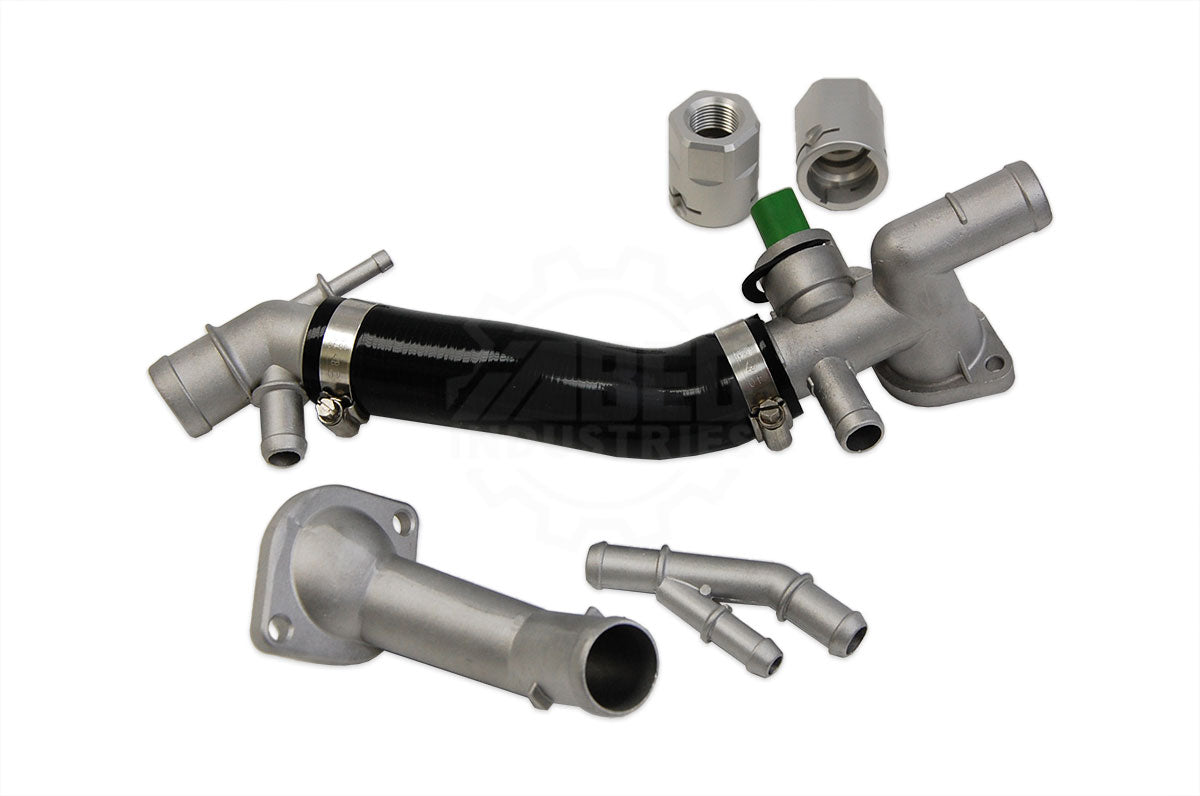Turbocharger coolant return split fitting product image - SKU 462-121-087E