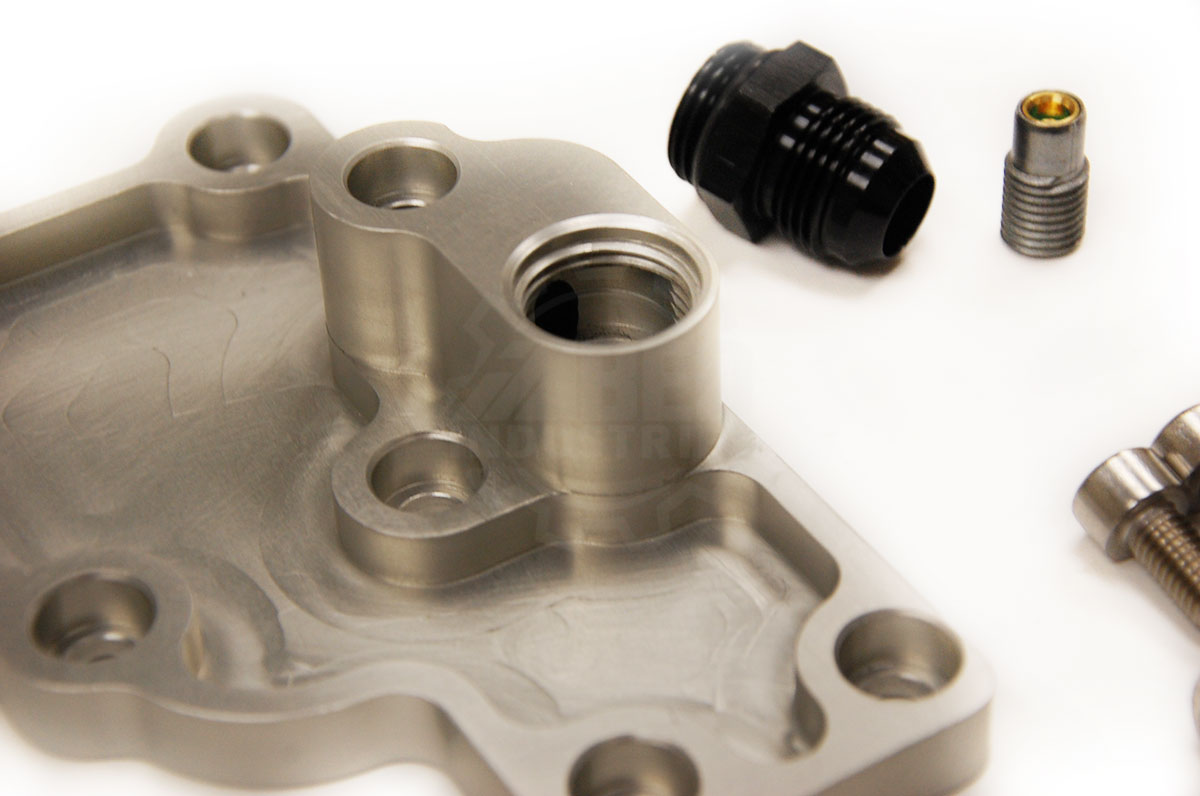 VW827 Dry Sump feed block product image - SKU 462-001-0002