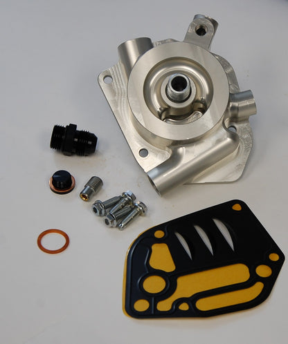 06A|06B - 1.8T 20V / 2.0 8V - Billet Oil Filter Housing - Horizontal product image - SKU 462-635-0021